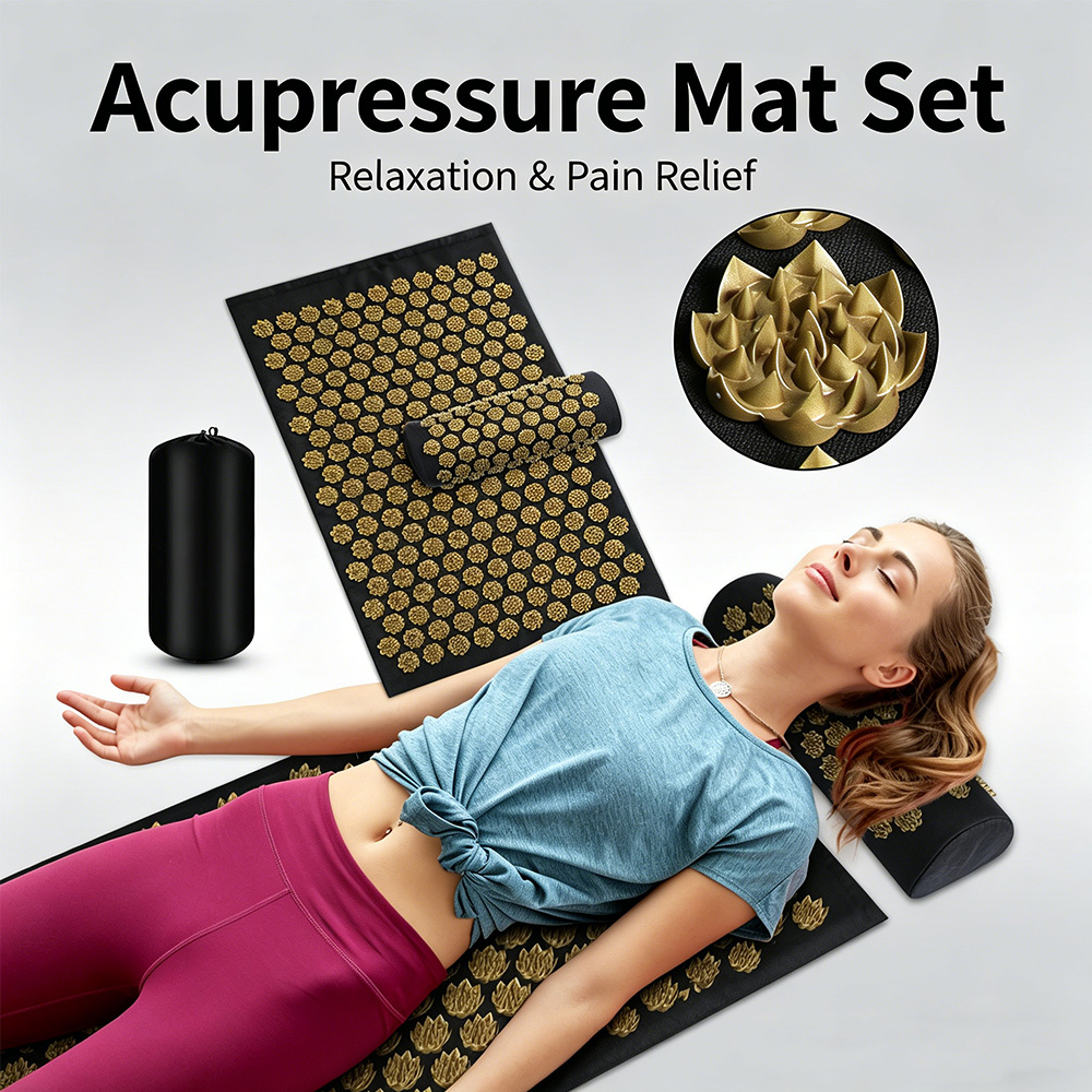 Acupressure Mat Set - مجموعة وسادة وسجادة الضغط بالإبر من