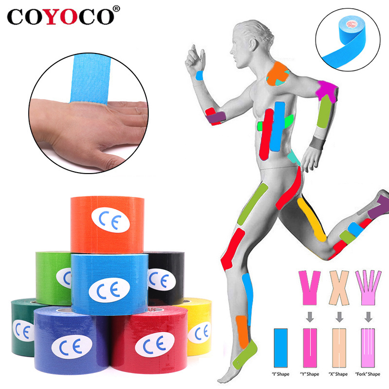 Kinesiology Tape Sports - عرض 2.5 سنتيمتر-10 سنتيمتر شريط علم