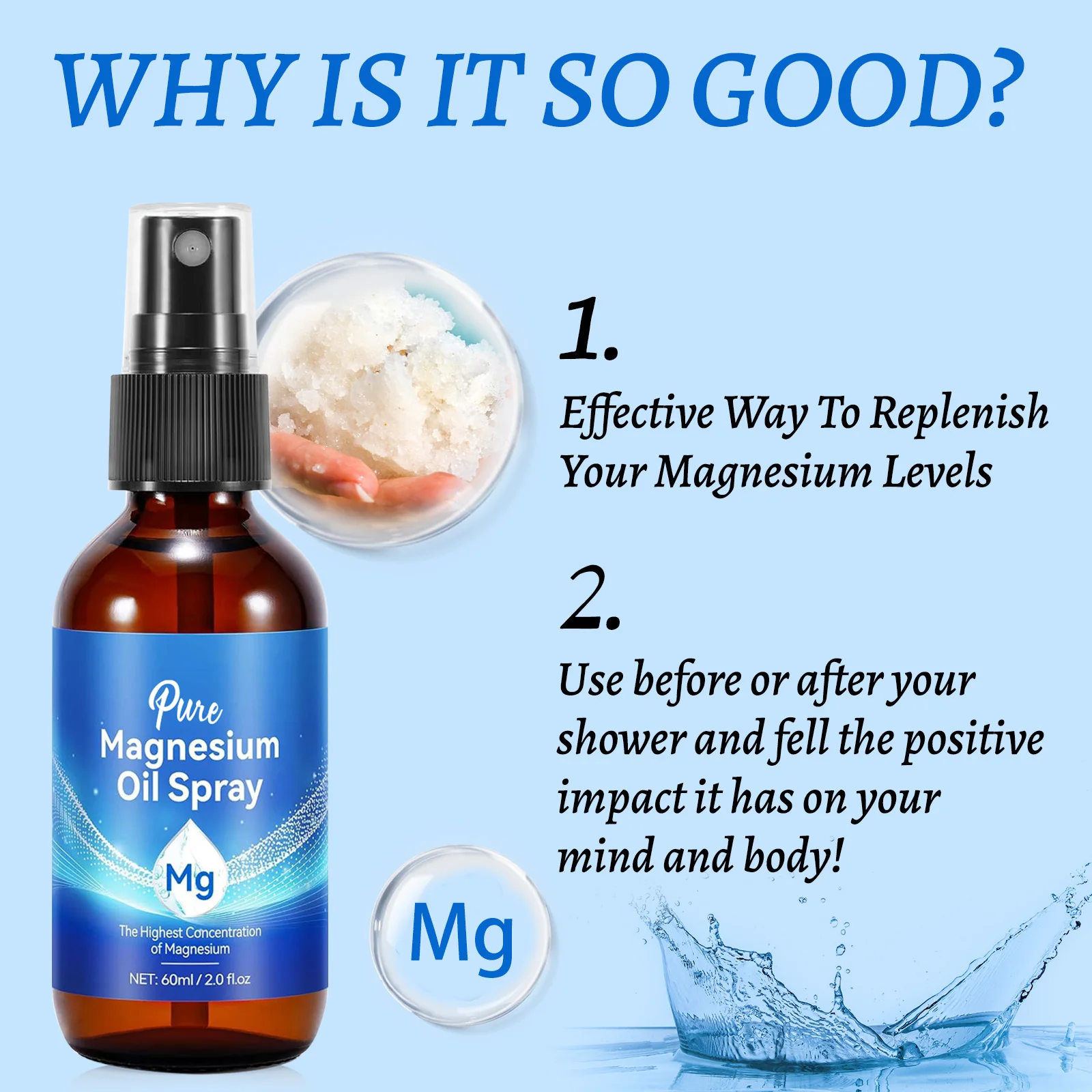 رذاذ زيت المغنيسيوم 60 مل لاست - مراجعة Bath Salts Magnesium وسعره