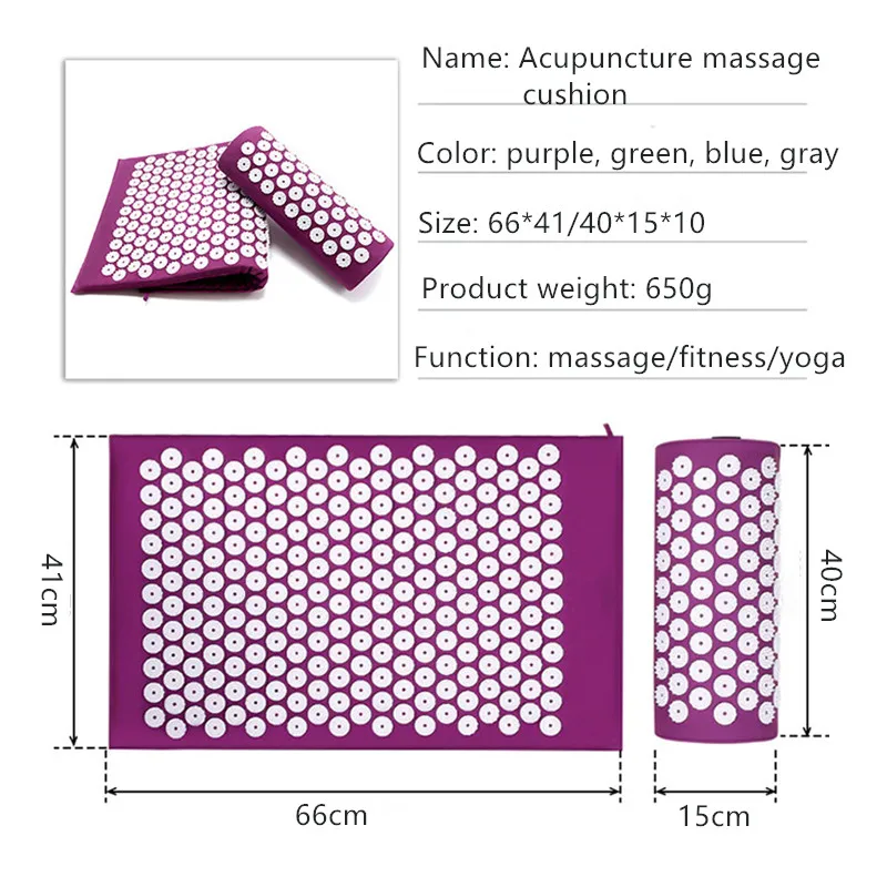مدلك اليوغا حصيرة وسادة العلاج - مراجعة Acupressure Mat Set وسعره