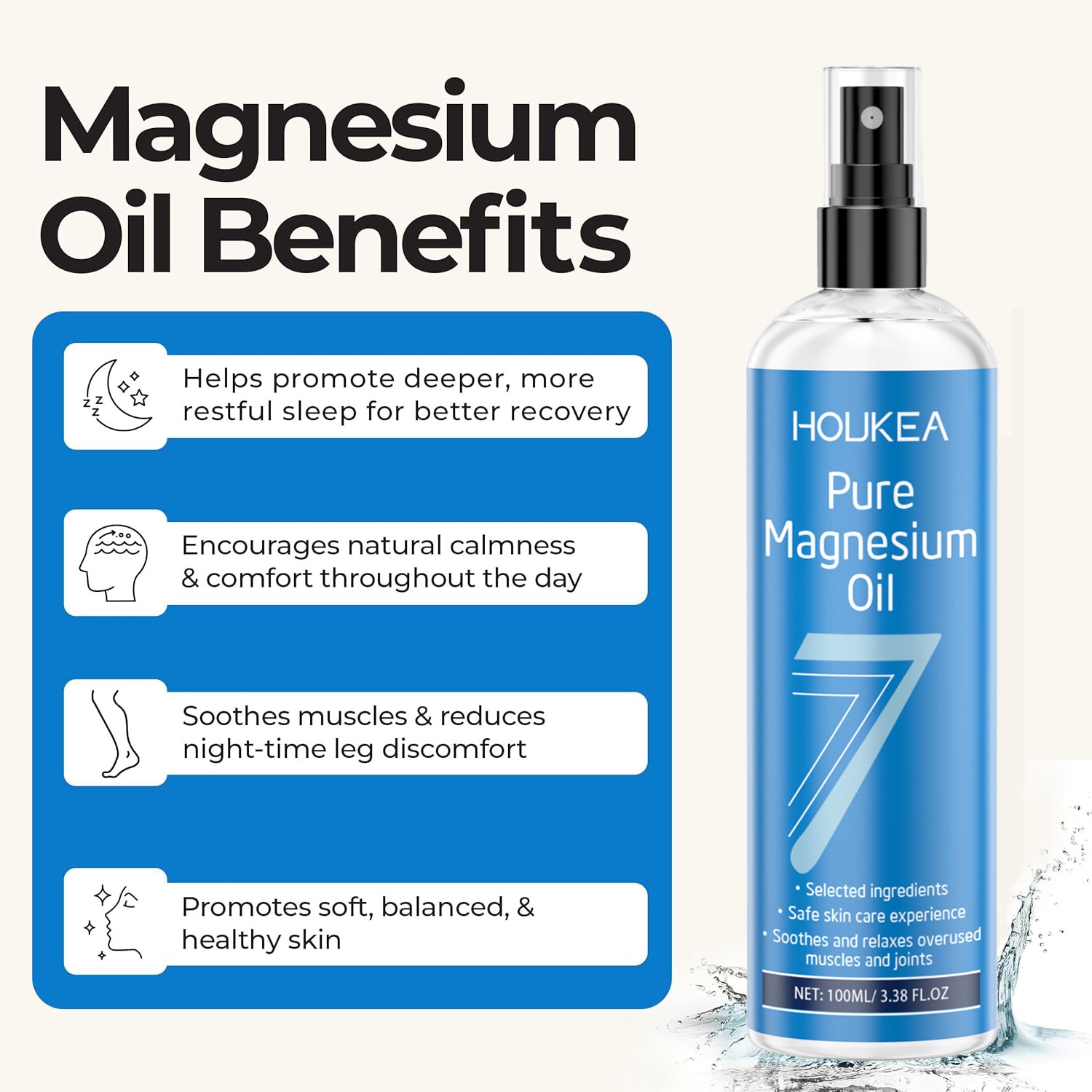 رذاذ زيت المغنيسيوم النقي، كلو - مراجعة Bath Salts Magnesium وسعره